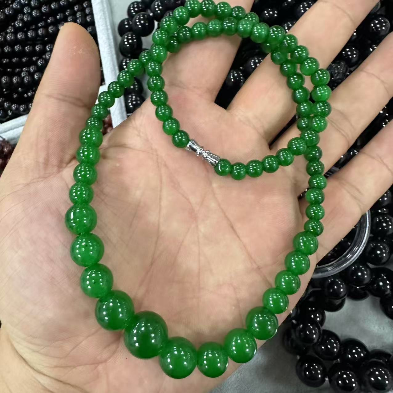 M103绿色塔链项链