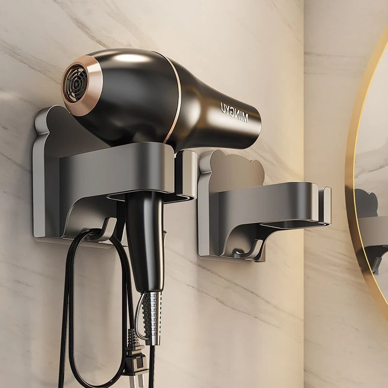 卫生间浴室电吹风挂架免打孔壁挂式吹风机置物架风筒支架收纳神器