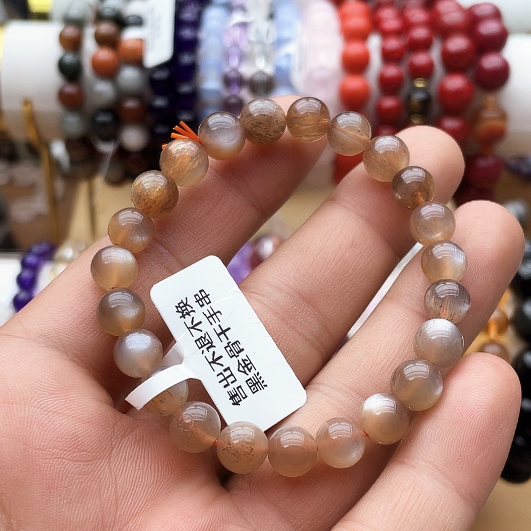 未镶嵌手串烟晶卡8黑金骨干