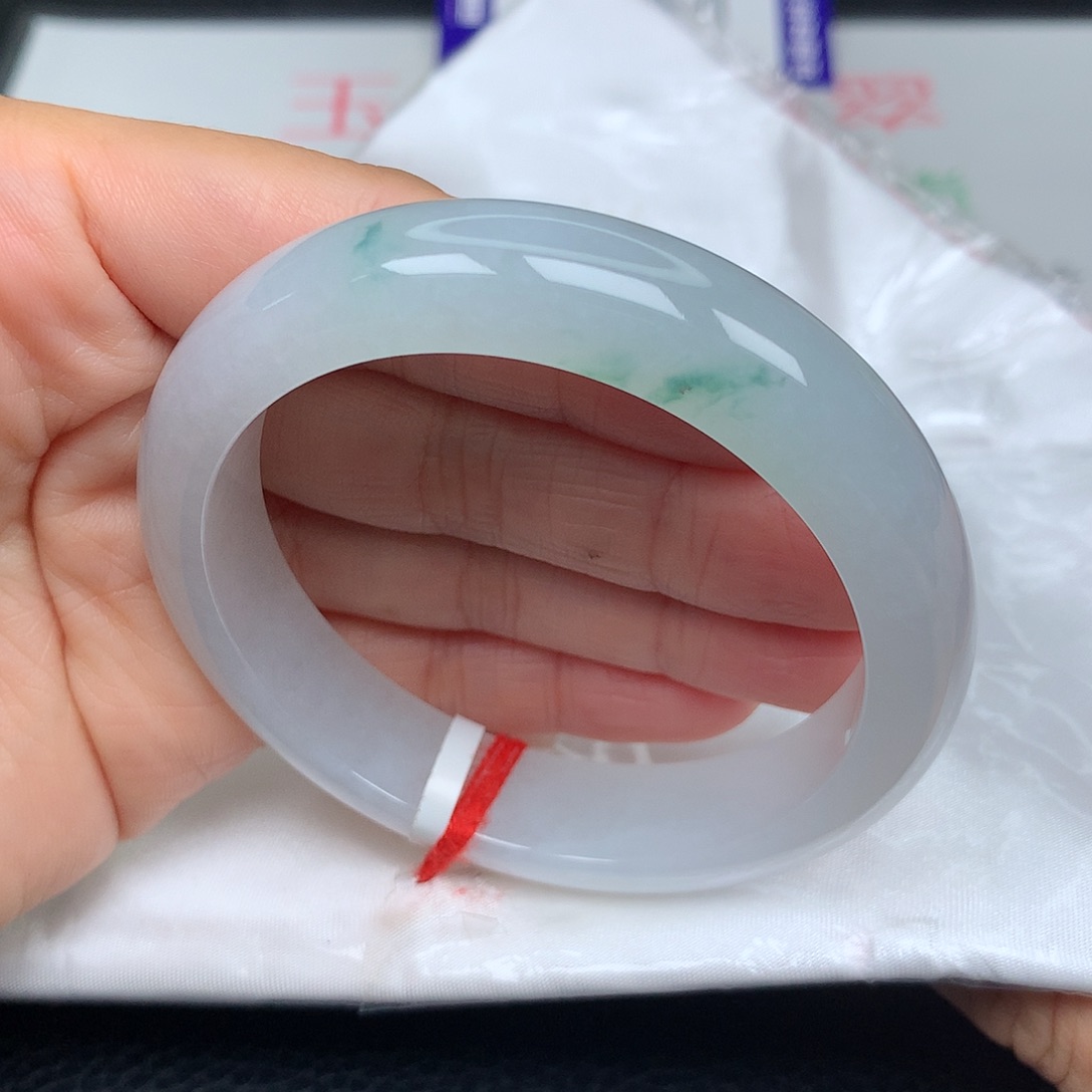 未镶嵌手镯翡翠冰胶飘绿19