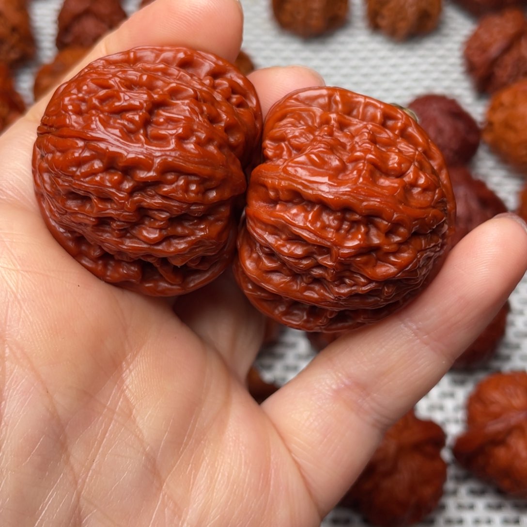 桃核吊坠文玩核桃 手把件 白狮子 39