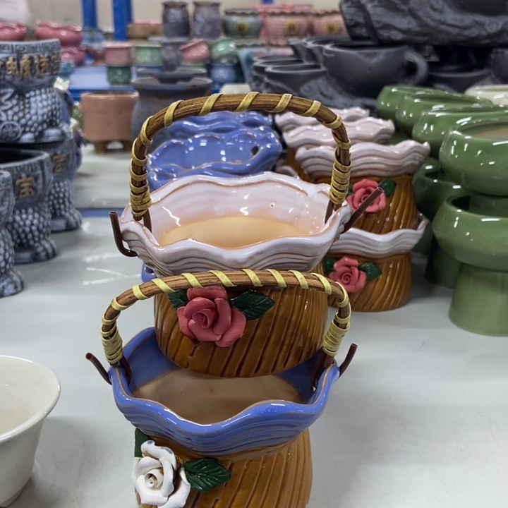 陶瓷花盆单场满9.9发9.5*6.5