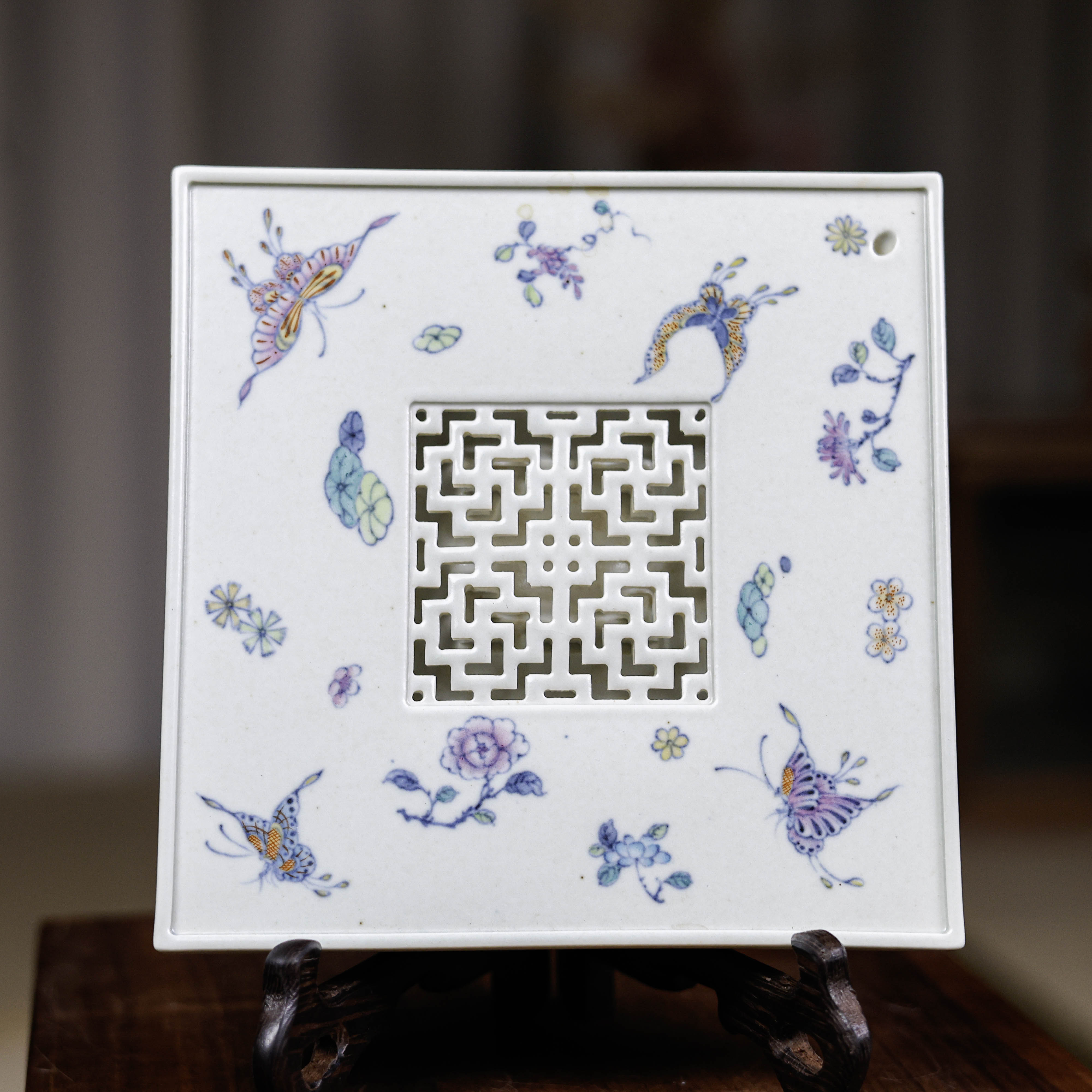 【非遗好物】蝶恋花-霖溪山房储水壶承-直径15.8CM（霖溪0149）