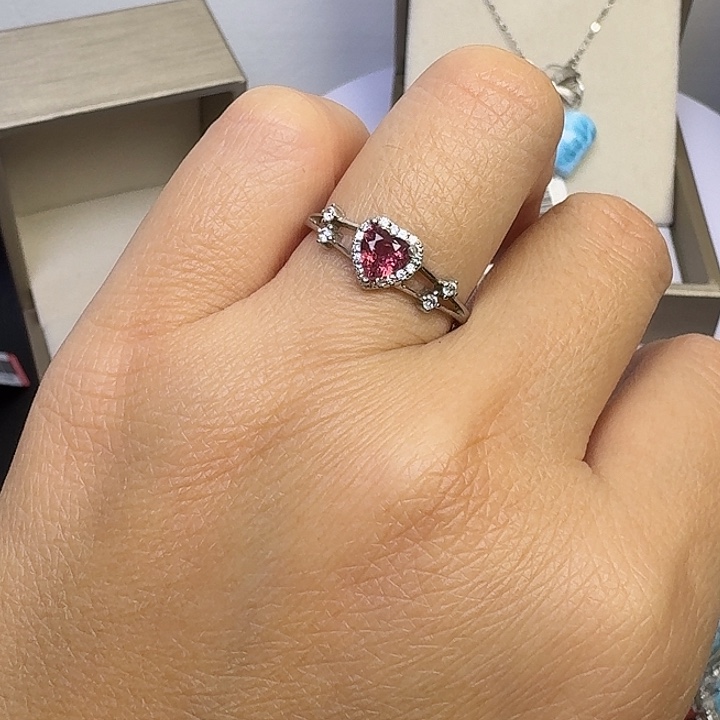 银S925镶嵌戒指烟晶