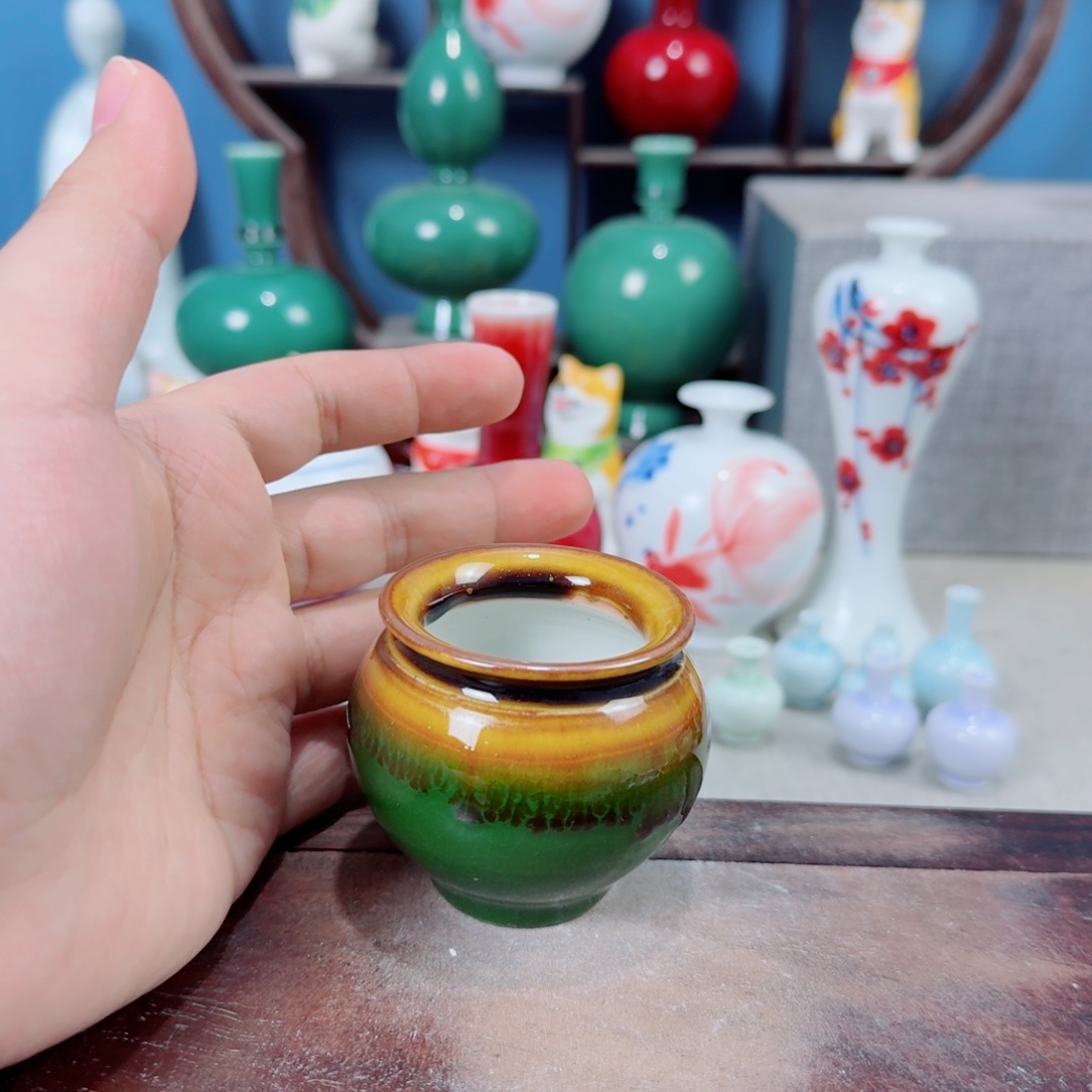 陶瓷手工小花器摆件