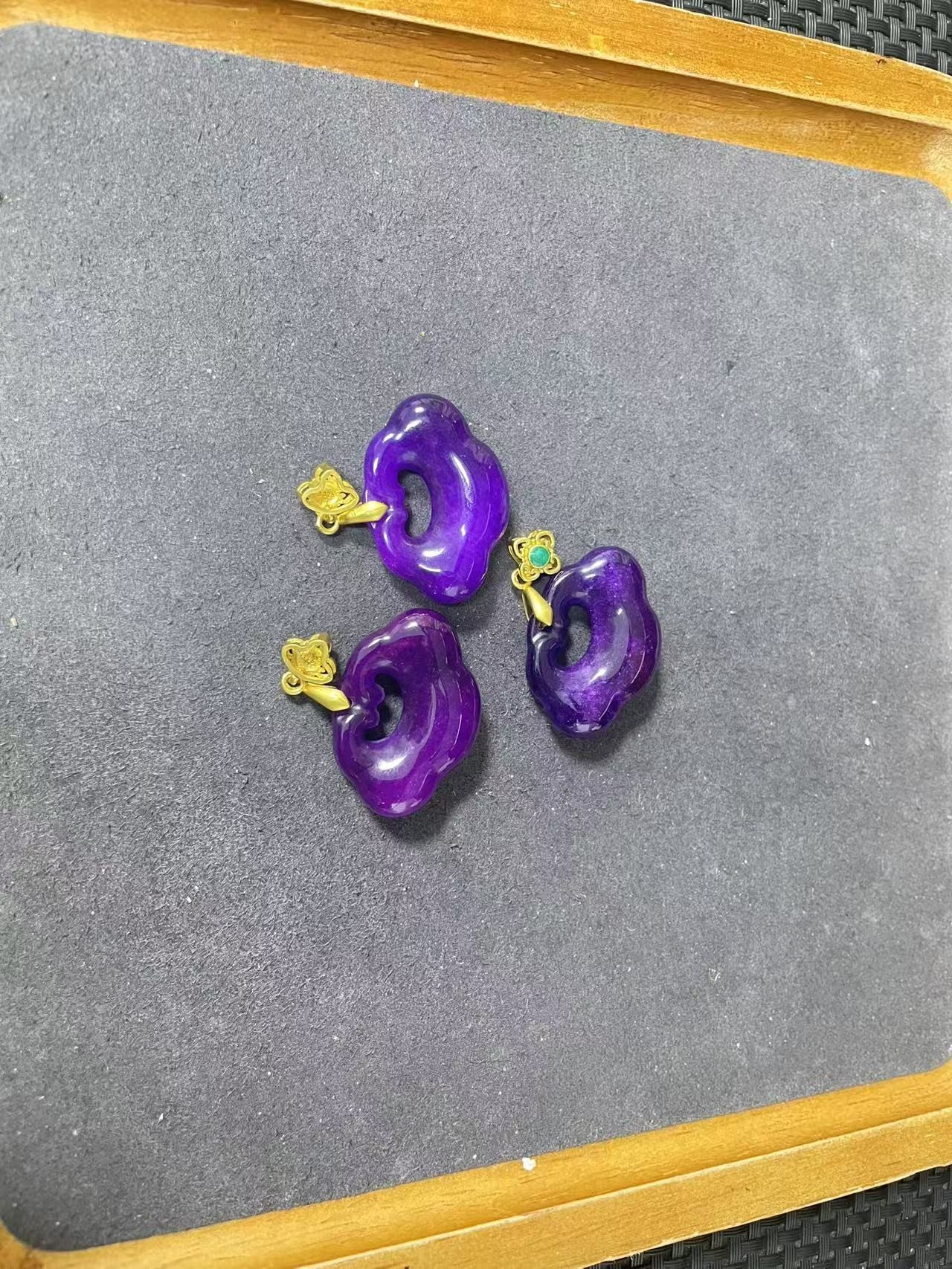 H27凝胶紫如意吊坠男女款