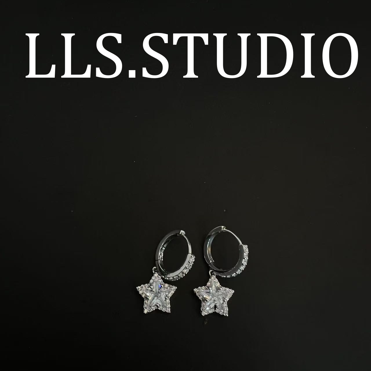 铜合金锆石耳饰 五角星耳环    7083