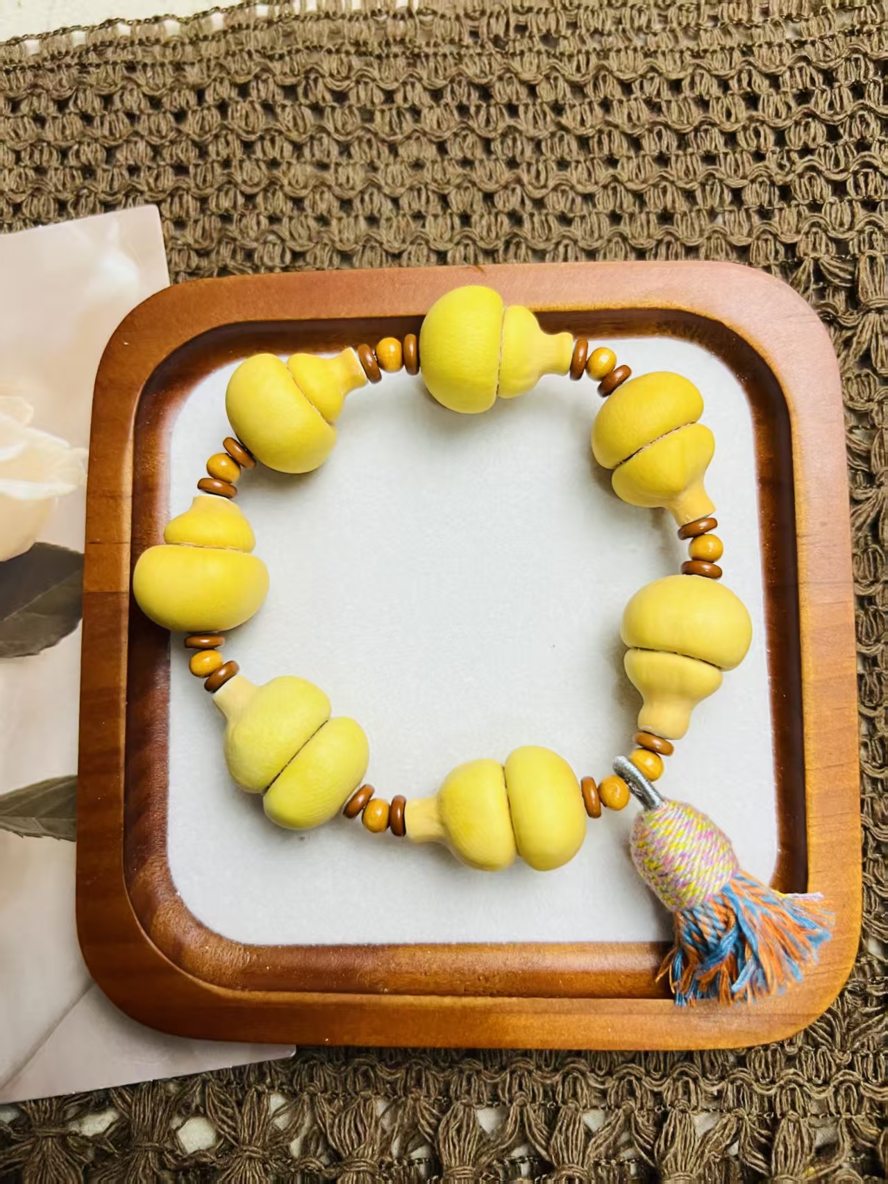 原创34号钱袋葫芦手串