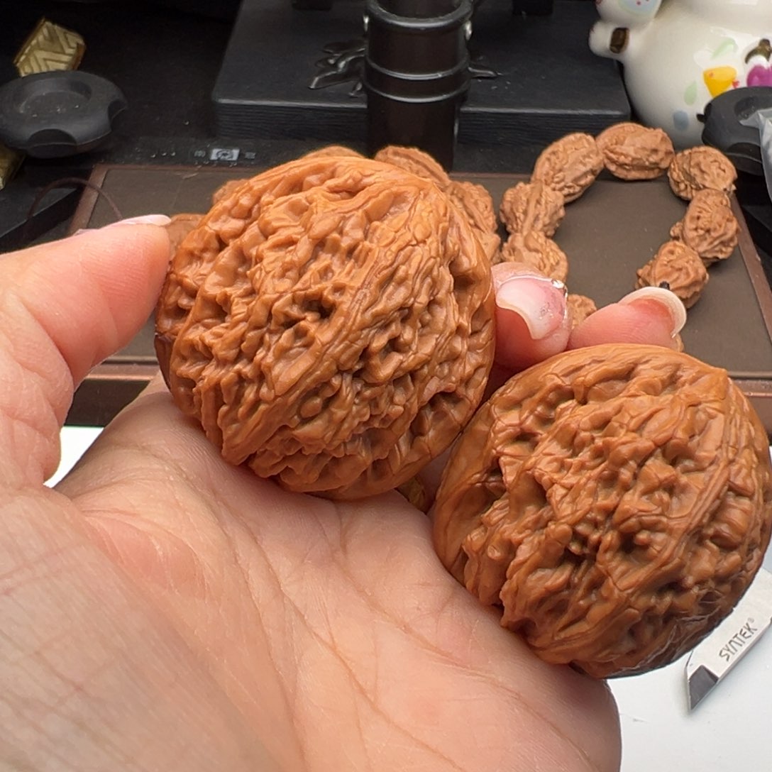 文玩核桃把件虎头王43