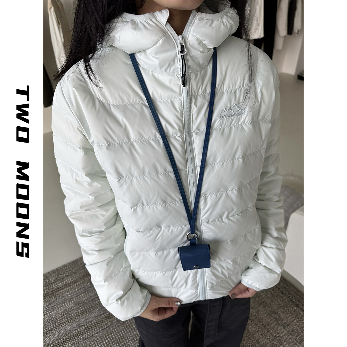 TWOMOONS两个月亮雪山排骨羽绒服男女冬季轻薄cleanfit羽绒服外套