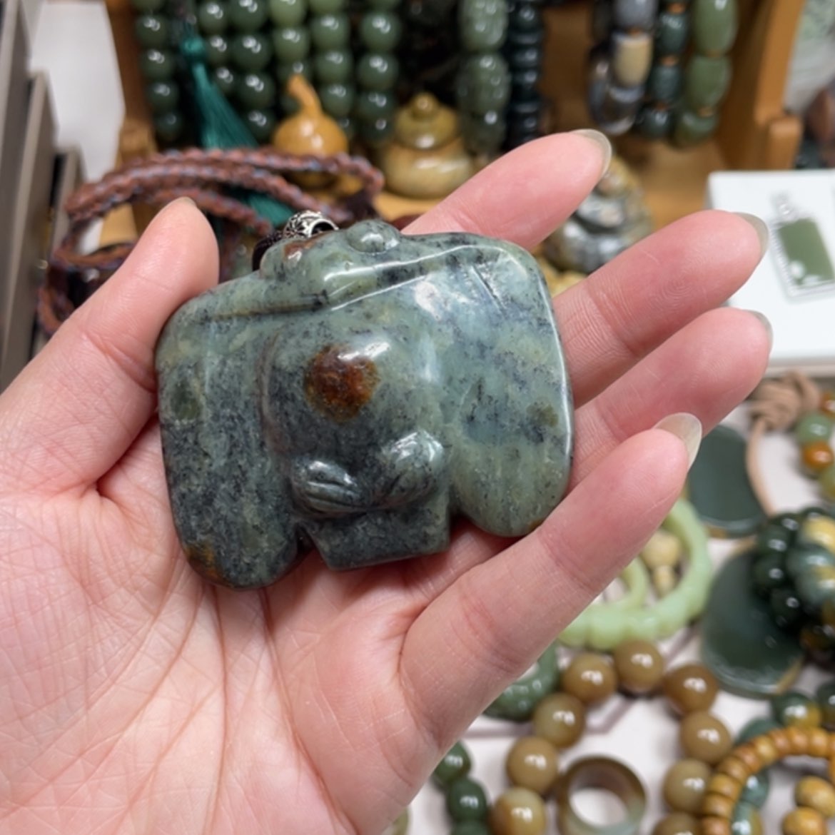 【闪购商品】岫岩河磨玉（透闪石质玉）手把件未镶嵌