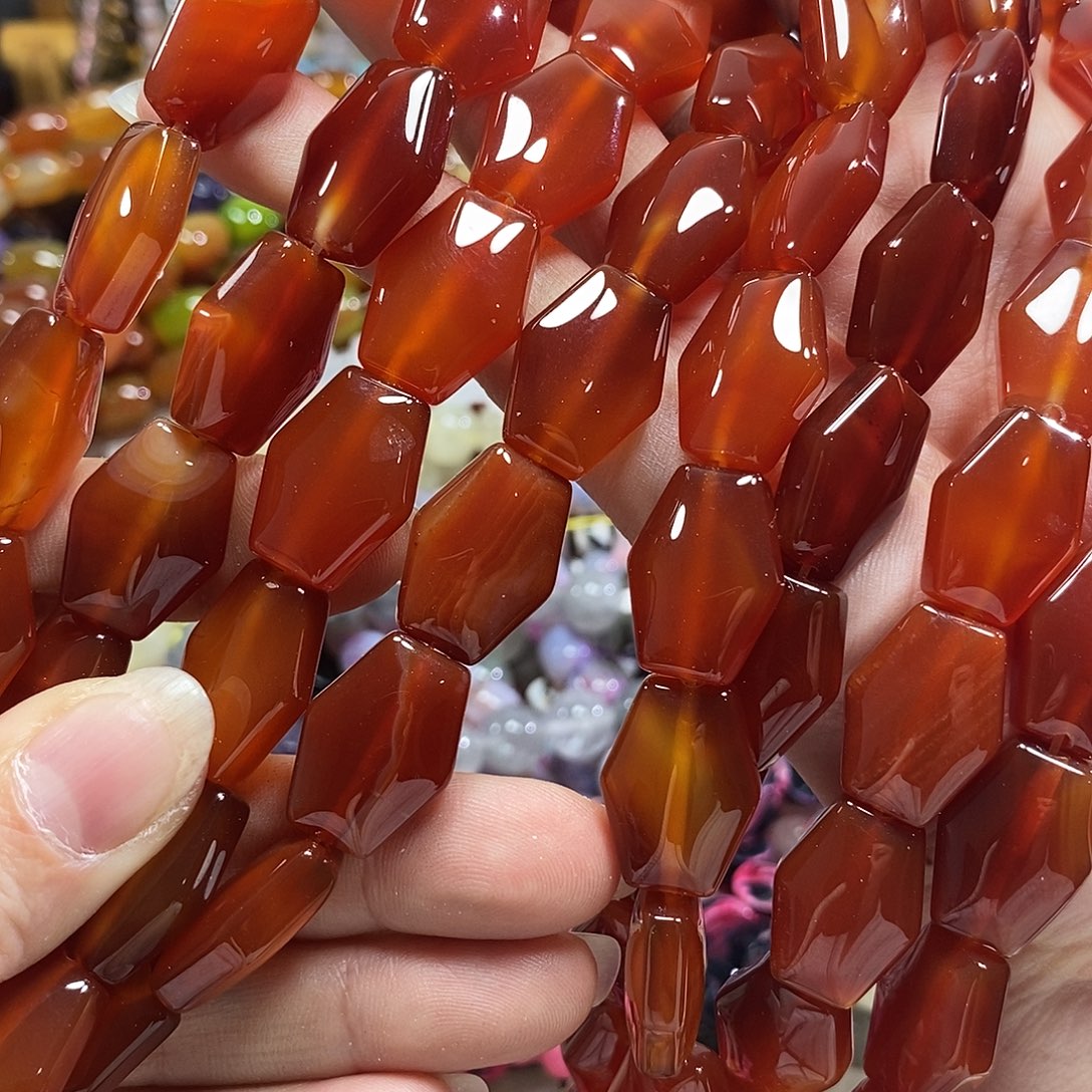 玛瑙/玉髓未镶嵌珠宝半成品玛瑙一条卡14*20mm