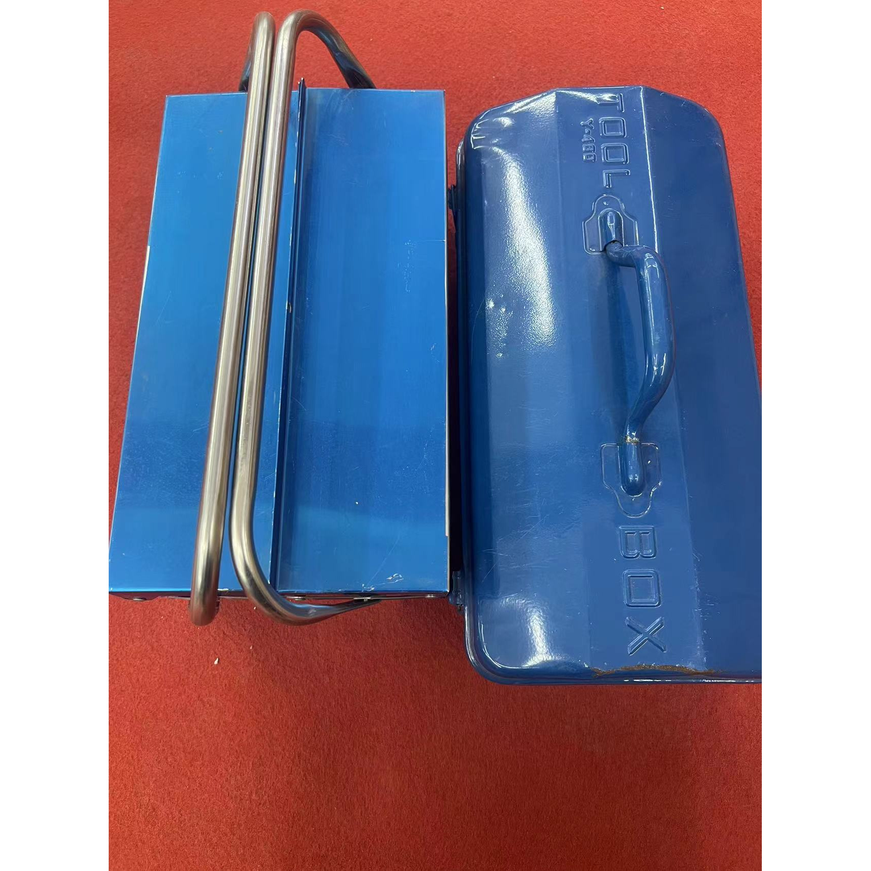 双层加厚铁工具箱