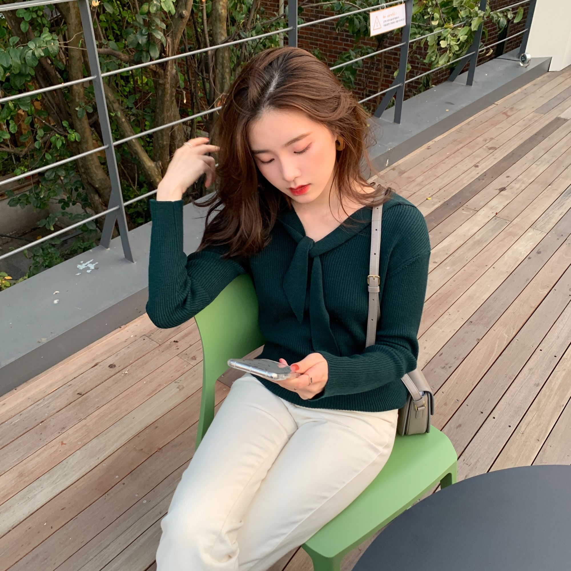 ASM ANNA◆花漾年华~少女感max海军领巾羊毛针织衫A0716