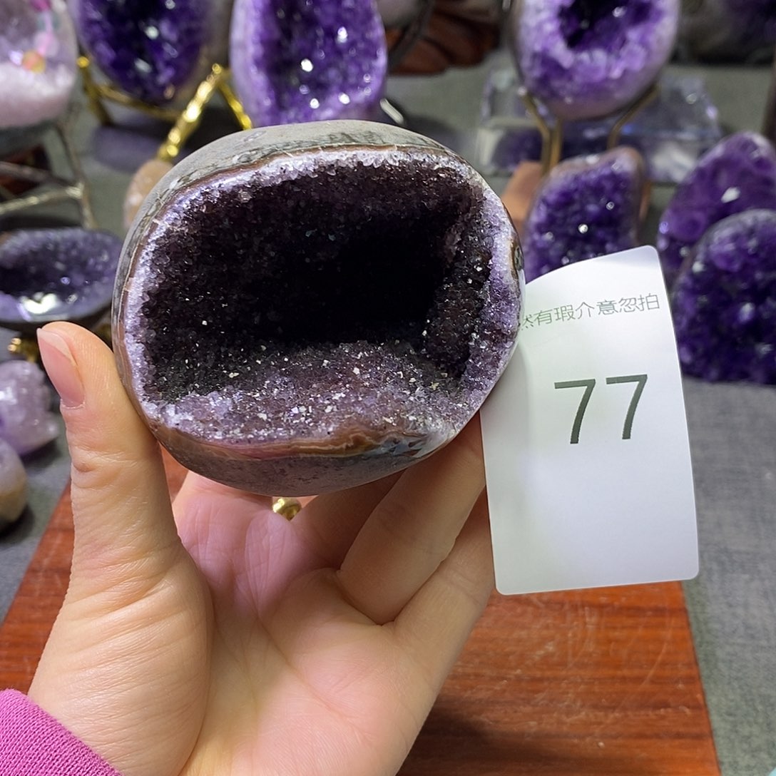 紫晶珠宝半成品未镶嵌