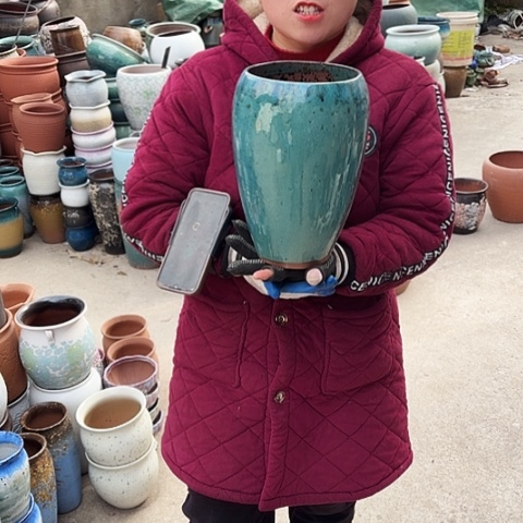 口15高27瑕疵盆子 