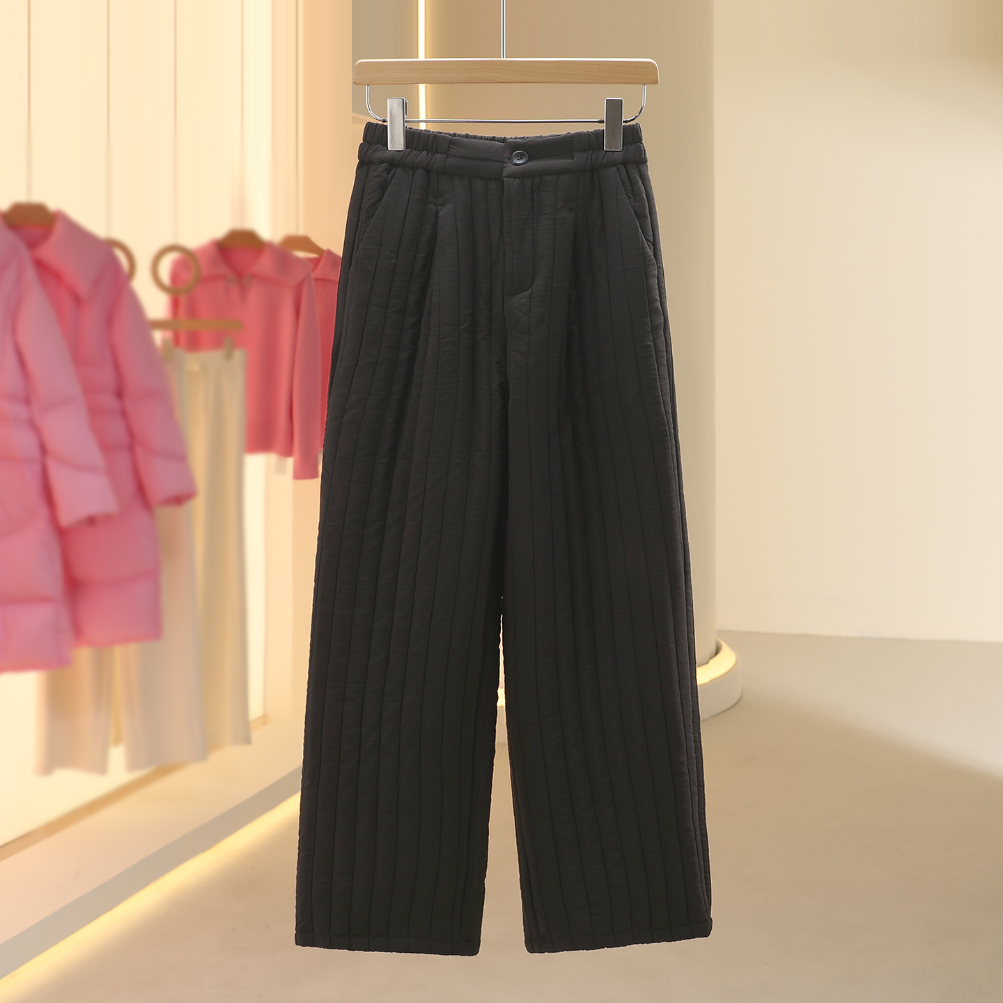 【SE】丝绵厚实保暖御寒休闲长裤2025冬季品牌七号铺女装折扣