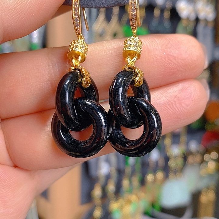 翡翠未镶嵌耳饰翡翠