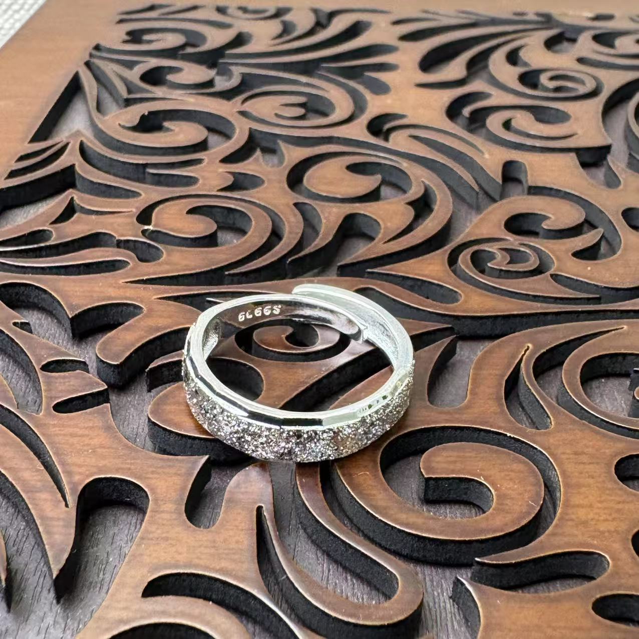 【H】新品银戒指璀璨星河素圈百搭戒指【SY45】