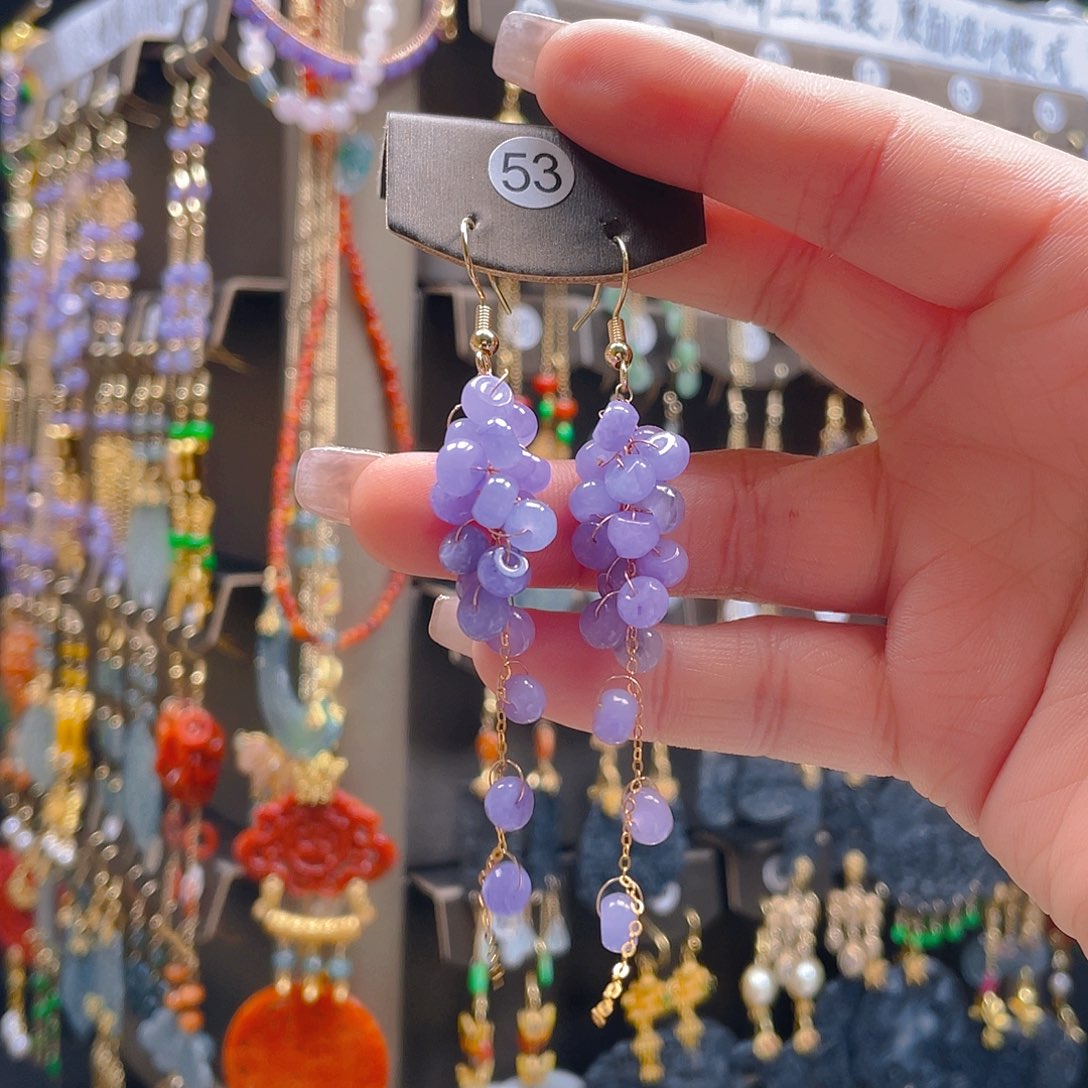 翡翠耳饰合金翡翠首饰