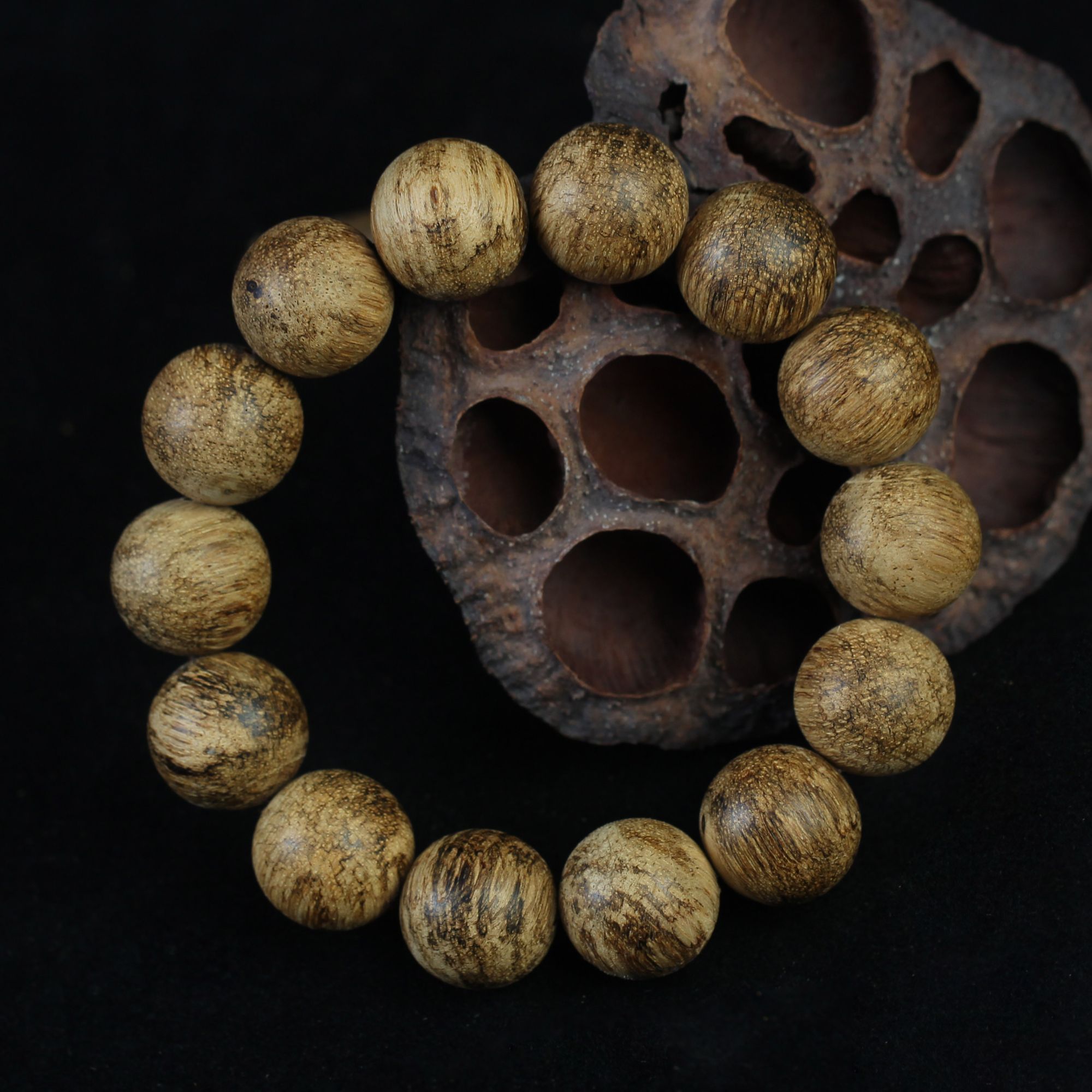 【0元起拍】芽庄沉香24克16mm手串单圈 正区天然