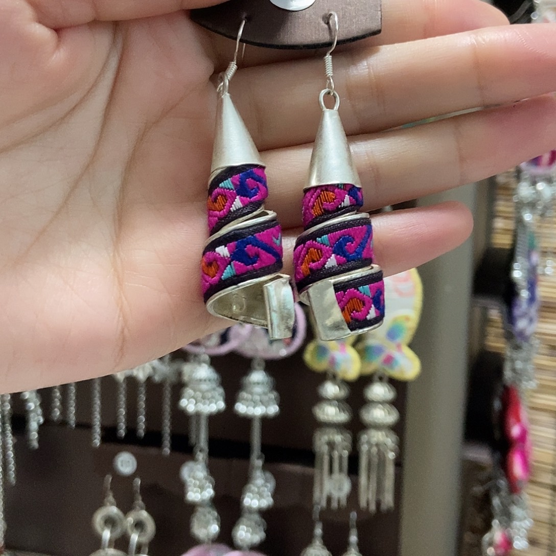 *****织绣刺绣刺绣耳环