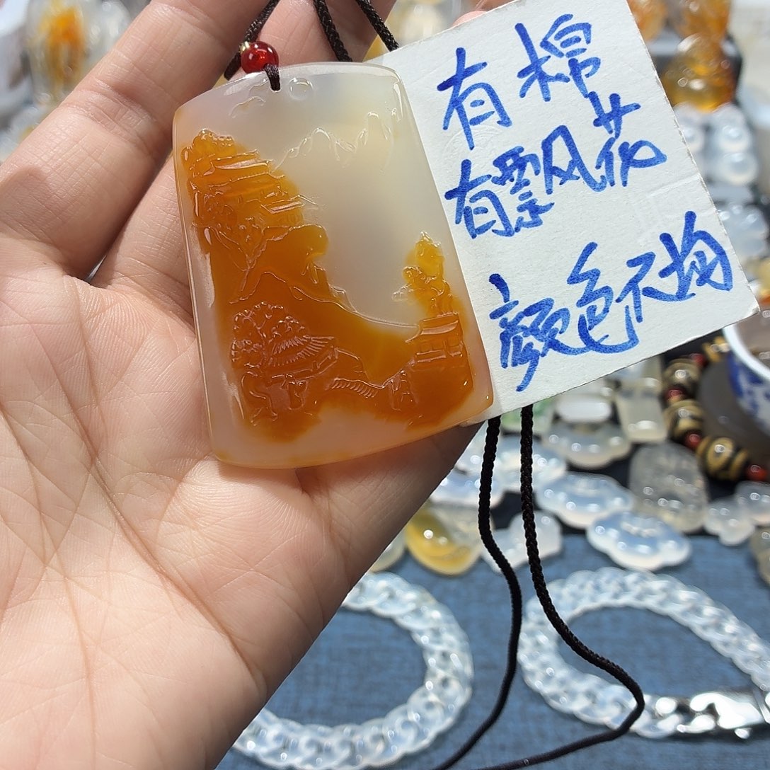 玛瑙/玉髓未镶嵌吊坠(不含链)