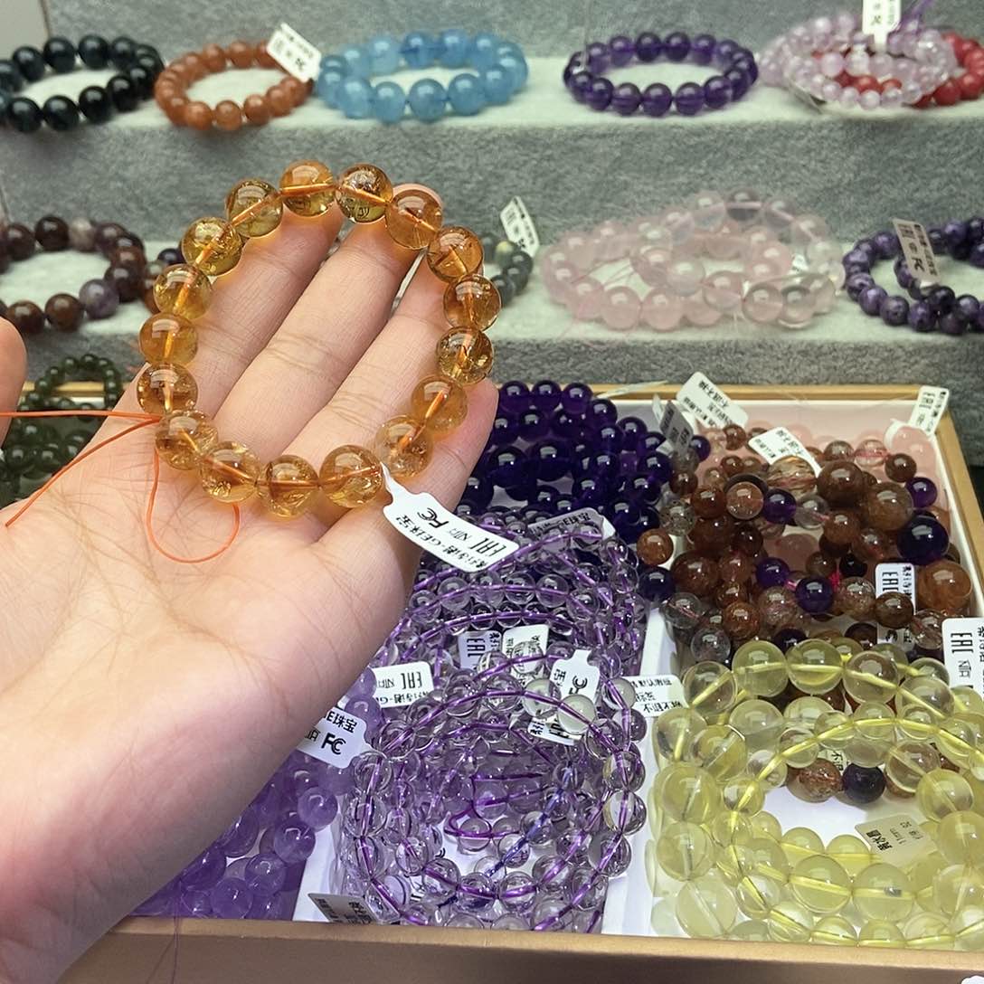 水晶手链未镶嵌暴力黄水晶12