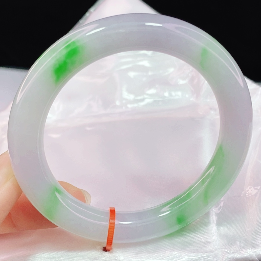 未镶嵌手镯翡翠53圆镯