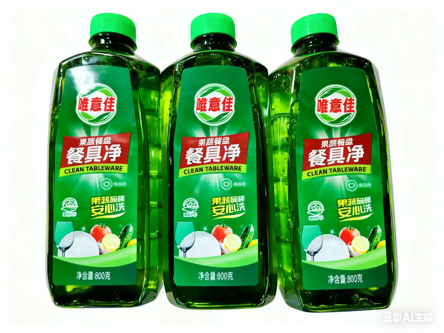 唯意佳安心洗餐具净洗洁精一箱三瓶11.26CG