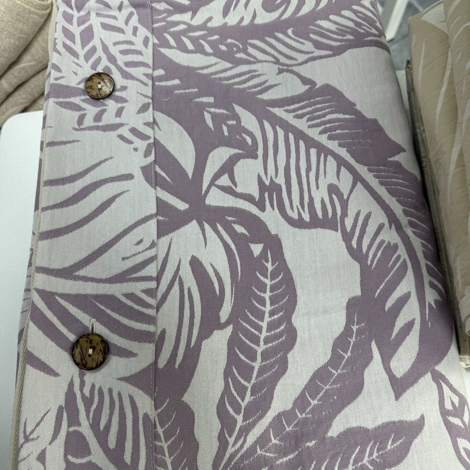 AA【大叶图腾-冬被-绛紫色】秋冬棉麻加厚保暖被芯高端秋冬被