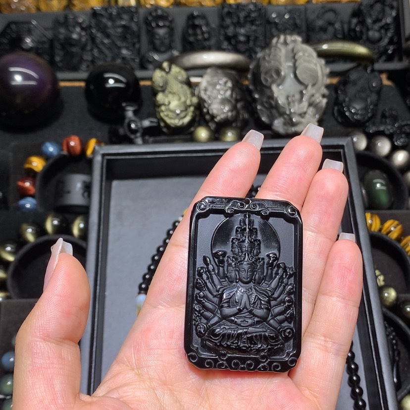 【闪购商品】黑曜岩珠宝奇石未镶嵌等**家