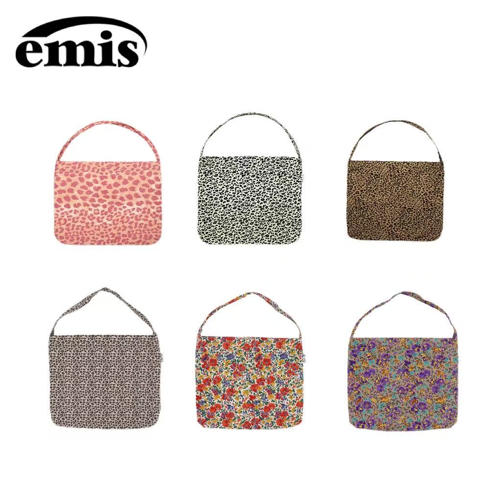 emis包包女帆布包赵露思同款豹纹大容量布袋单肩包碎花包【珂珂】