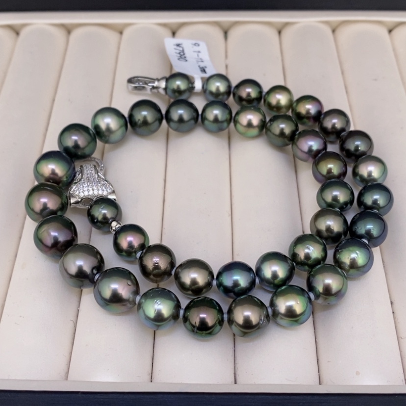 【闪购商品】海水珍珠颈饰未镶嵌白****柿大溪地项链9.1-11.3mm兔