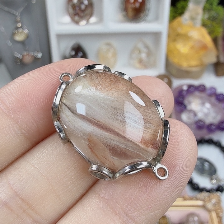 纯银粉兔毛手牌魔盒