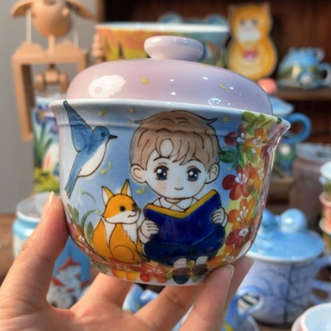 炉景德镇釉下手绘陶瓷 