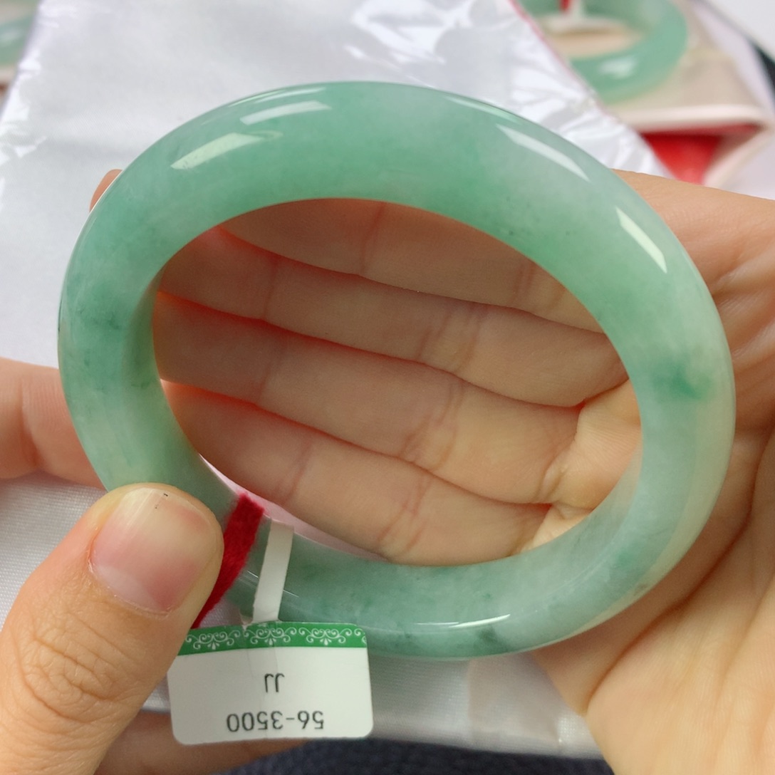 未镶嵌手镯翡翠缅甸天然翡翠A货56正