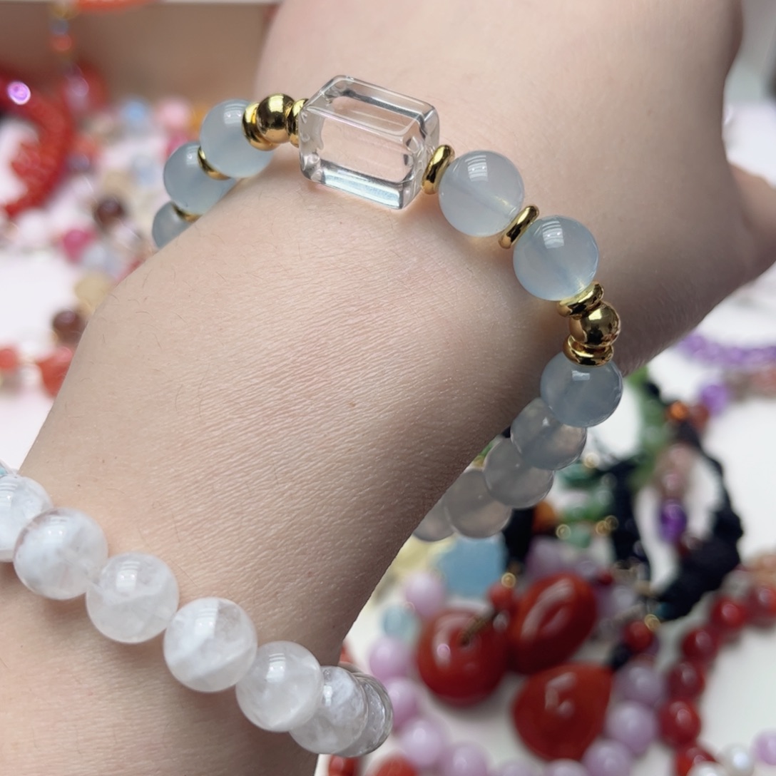 未镶嵌手串水晶海蓝宝手串