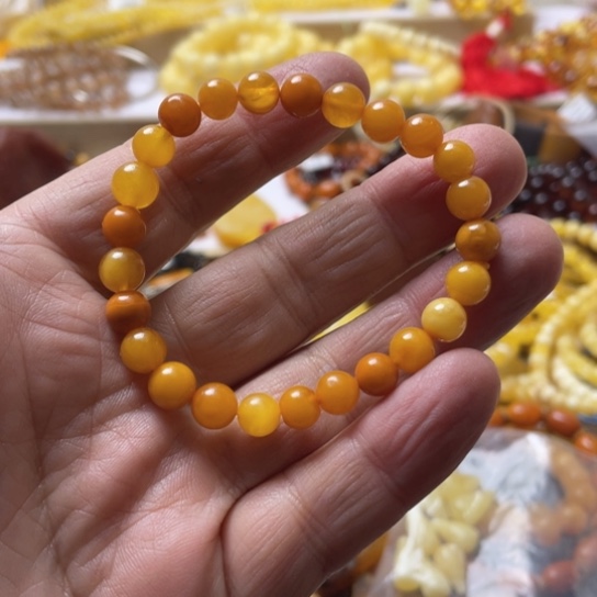 蜜蜡手串未镶嵌手串