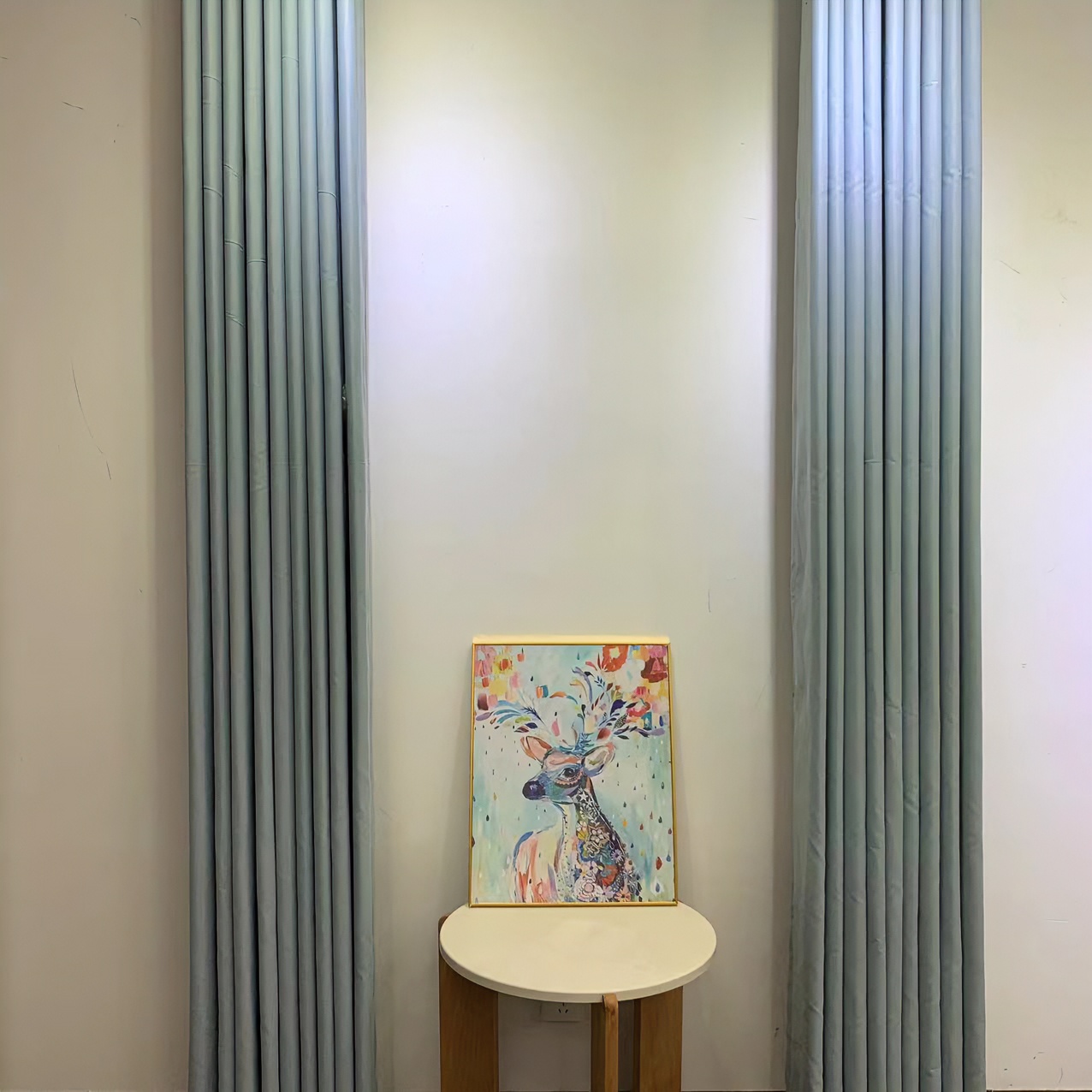 【贝爷家】奶油泡芙蓝色新春网红卧室客厅遮光成品窗帘a42