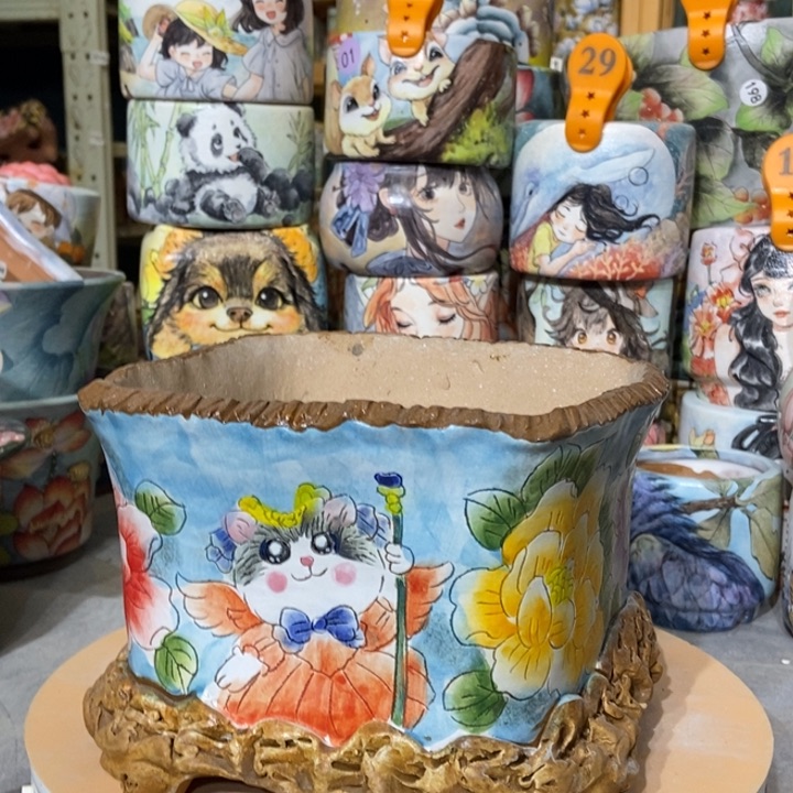 红陶景德镇艺术手绘作品