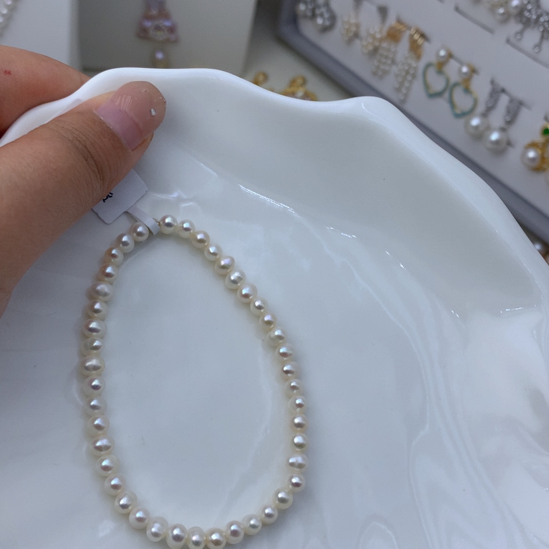 吊坠(不含链)银S925镶嵌淡水珍珠