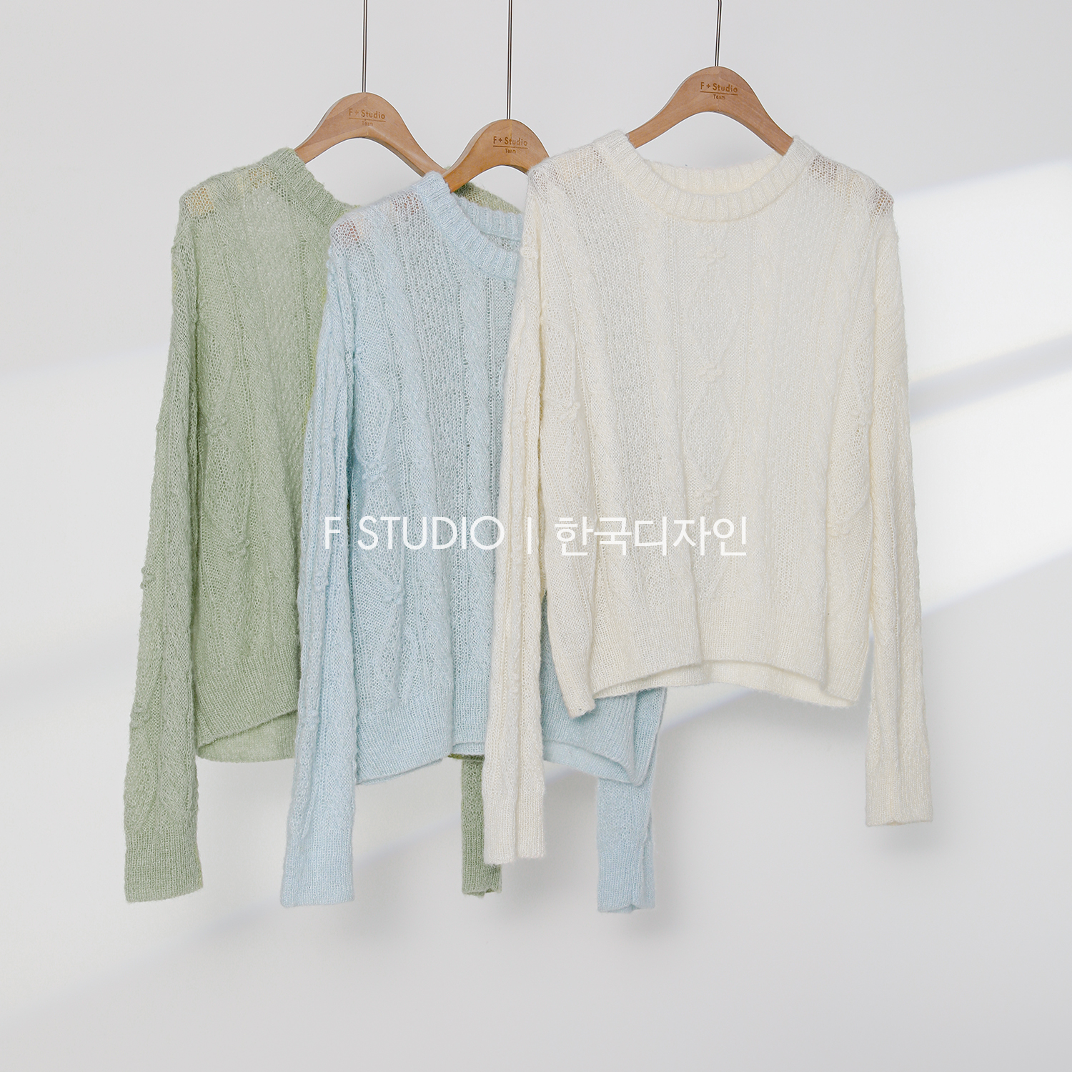 现货-【云朵海湾】圆领绞花毛针织衫FS307S002