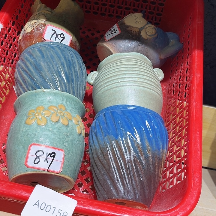 瓷片花盆多肉植物艺术品