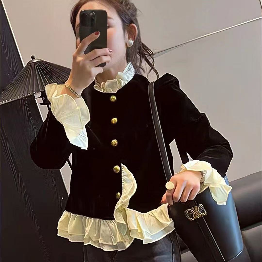 2025冬季时尚法式名媛洋气网红显瘦气质上衣