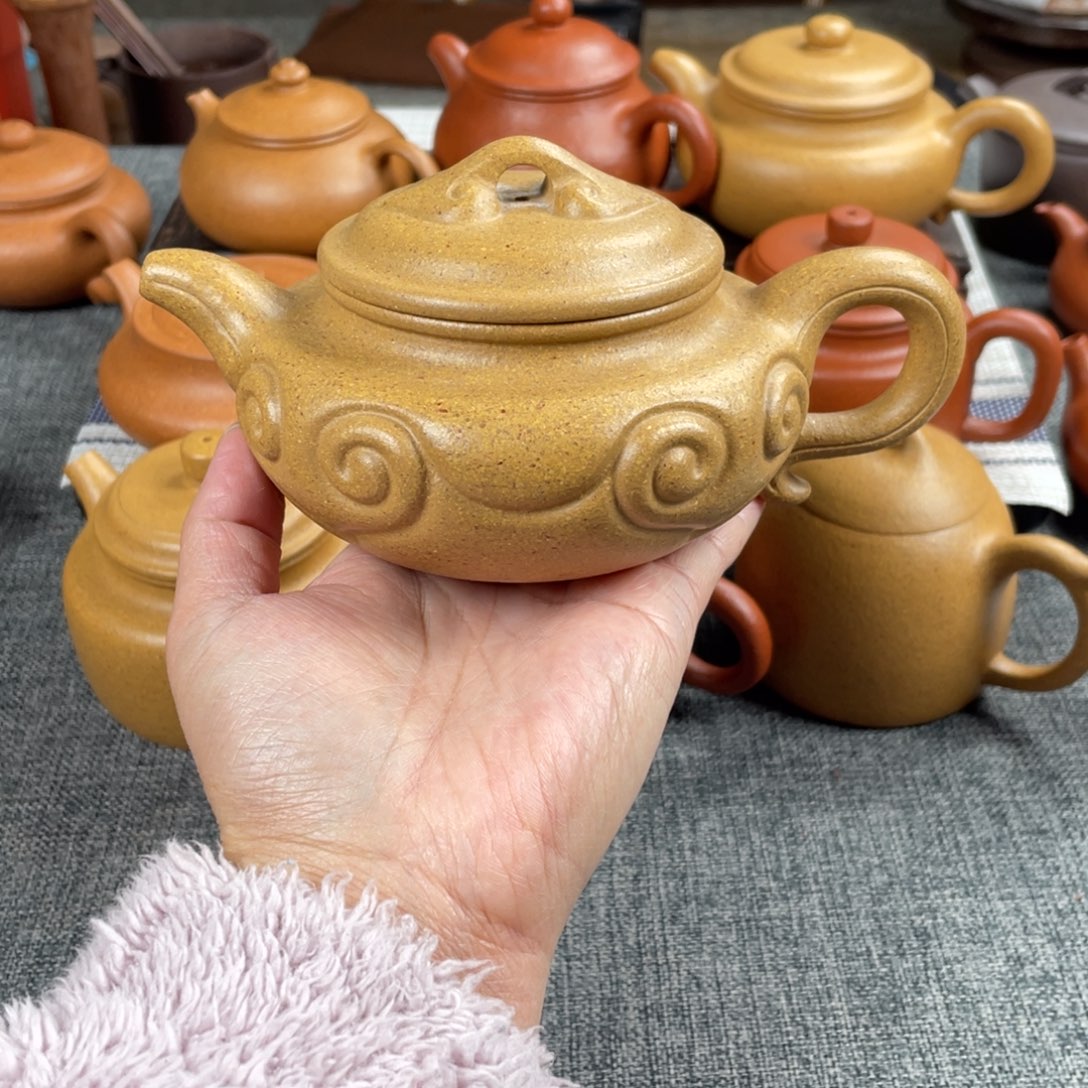 紫砂茶壶黄金段仿古如意全手30目290