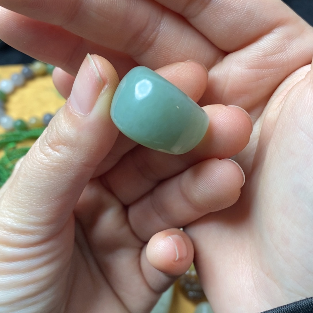 和田玉戒指18+未镶嵌沅*