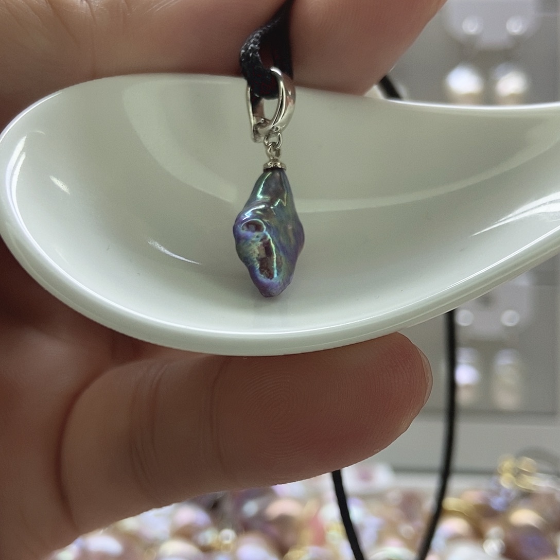 颈饰银S925镶嵌淡水珍珠92