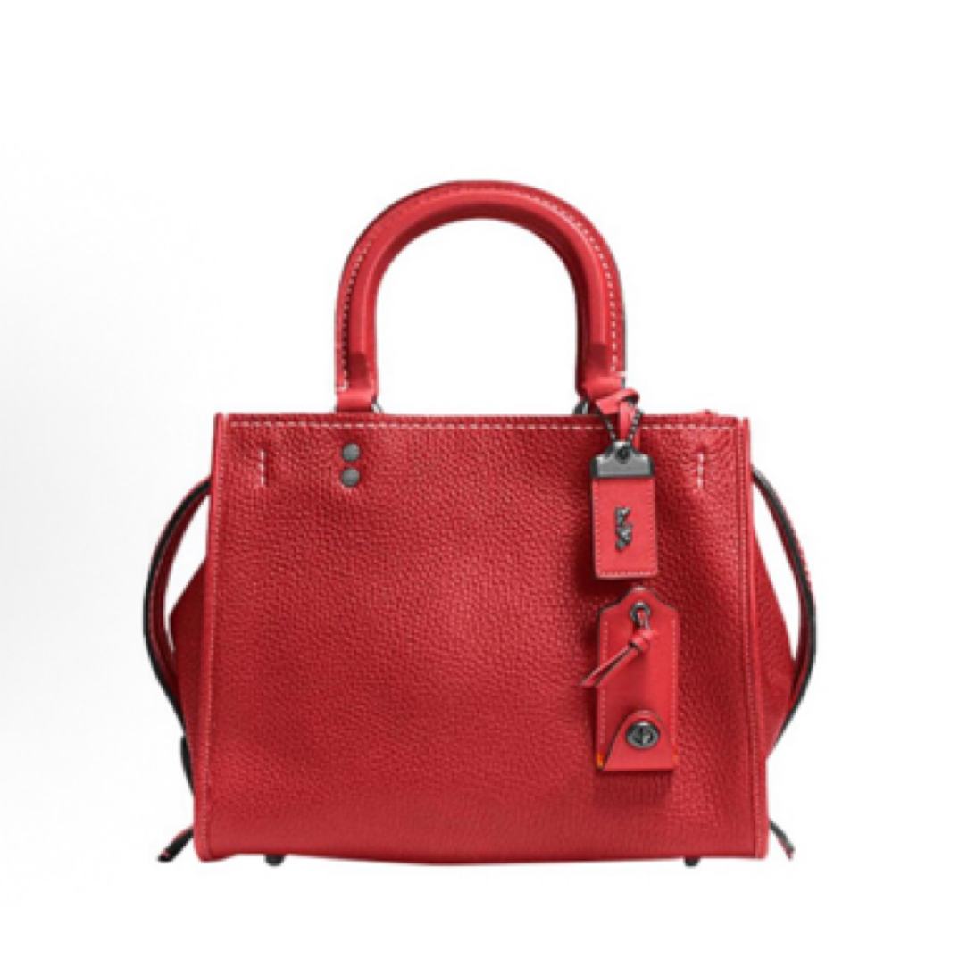 95新 COACH/蔻驰 手提斜挎包 红色/JW5801