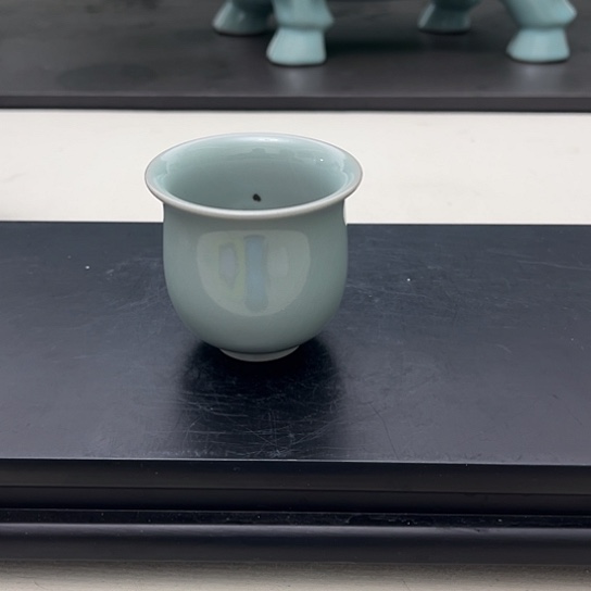 蒸***蒸青焱汝瓷玉兰杯有瑕